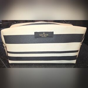 Kate Spade Black and Cream Striped Women's Bag